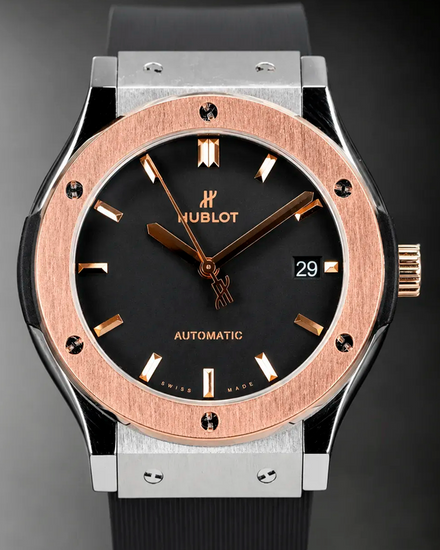 Hublot Classic Fusion 45MM Black Dial Rubber Strap (511.NO.1181.RX)
