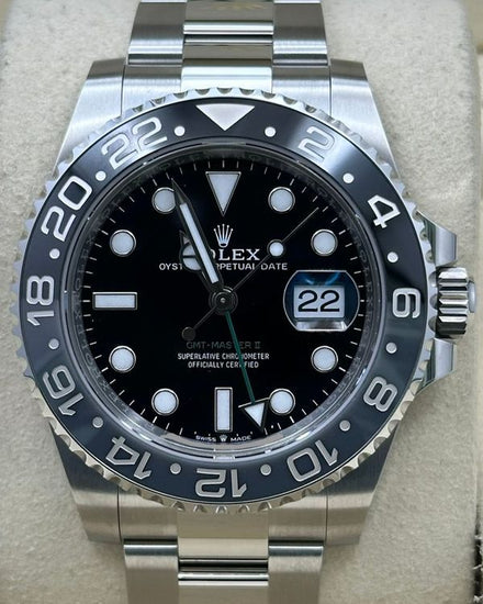 2025 Rolex GMT-Master II "Bruce Wayne" 40MM Black Dial Oyster Bracelet (126710GRNR)