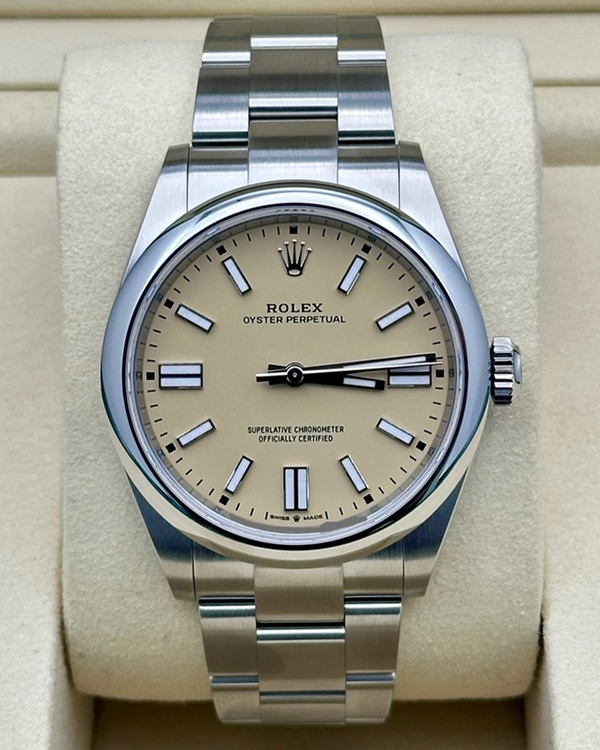 2026 Rolex Oyster Perpetual 41MM Beige Dial Oyster Bracelet (134300)