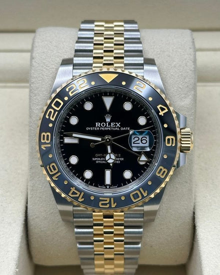 2025 Rolex GMT-Master II "Bumblebee" 40MM Black Dial Two-Tone Jubilee Bracelet (126713GRNR)