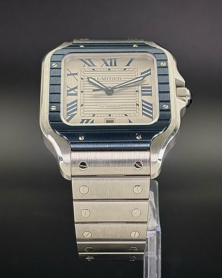 2022 Cartier Santos De Cartier 39.8MM Silver Dial Steel Bracelet (WSSA0047)