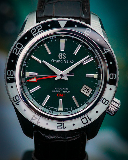 2022 Grand Seiko Sport GMT 44.2MM Green Dial Leather Strap (SBGJ239G)