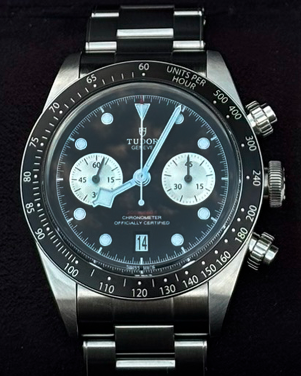 2022 Tudor Black Bay Chrono "Reverse Panda" 41MM Black Dial Steel Bracelet (79360N)