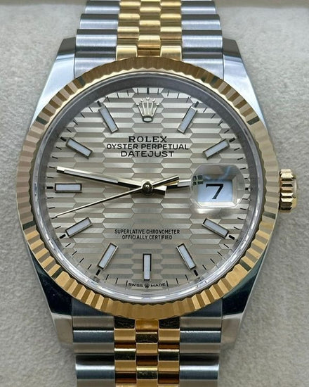 2023 Rolex Datejust 36MM Champagne "Fluted Motif" Dial Two-Tone Jubilee Bracelet (126233)