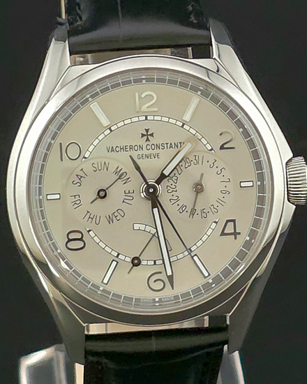 2020 Vacheron Constantin Fiftysix Day-Date 40MM Silver Dial Leather Strap (4400E/000A-B437)