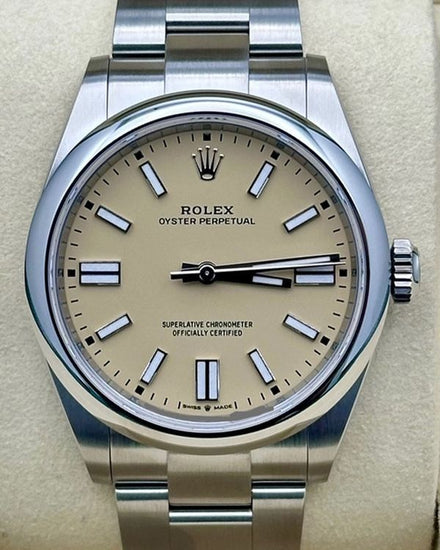 2026 Rolex Oyster Perpetual 41MM Beige Dial Oyster Bracelet (134300)