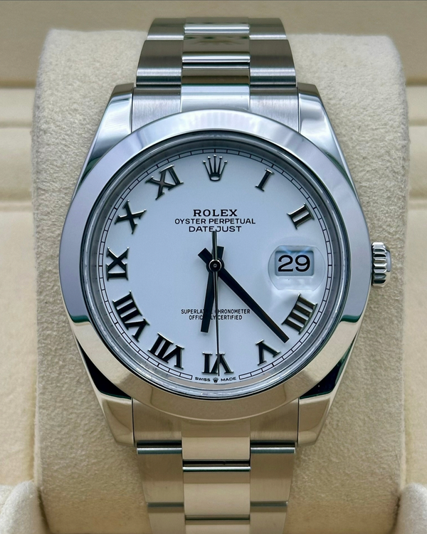 2025 Rolex Datejust 41MM White Dial Oyster Bracelet (126300)