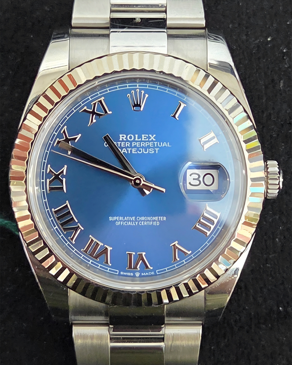 2022 Rolex Datejust 41MM Blue Dial Oyster Bracelet (126334)
