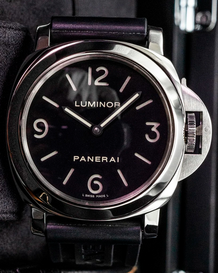 2015 Panerai Luminor Base 44MM Black Dial Rubber Strap (PAM00112)