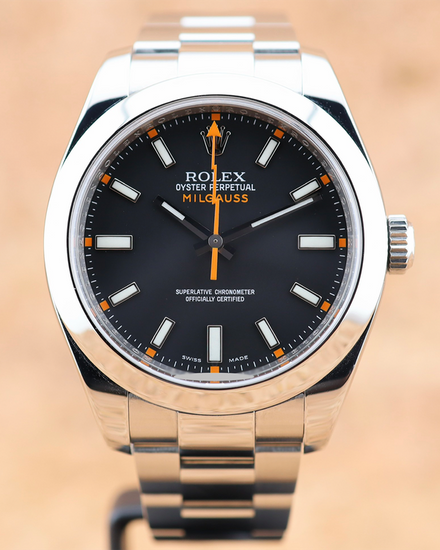 No Reserve - 2010 Rolex Milgauss 40MM Black Dial Oyster Bracelet (116400)