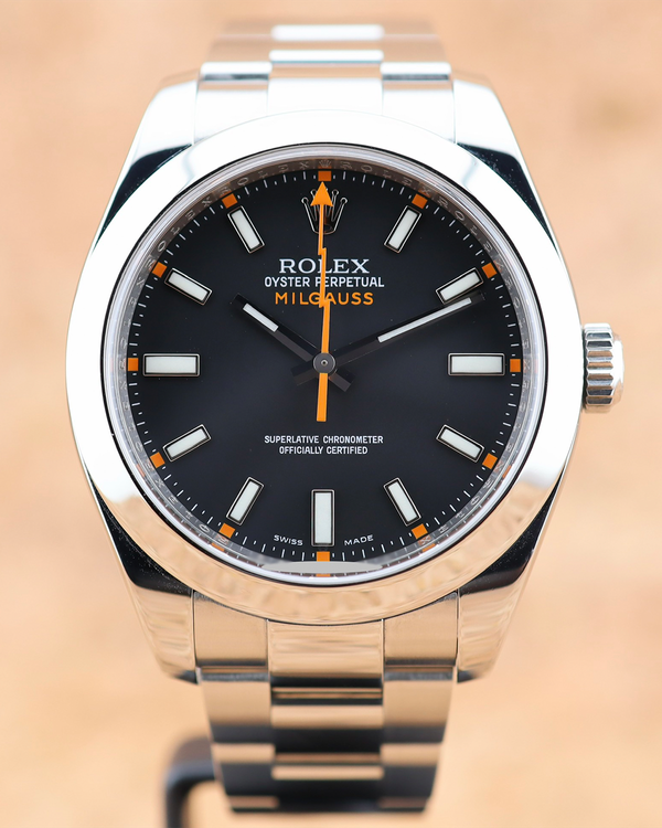 No Reserve - 2010 Rolex Milgauss 40MM Black Dial Oyster Bracelet (116400)