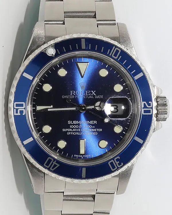 Rolex Submariner Date 40MM Aftermarket Blue Dial Oyster Bracelet (16610)