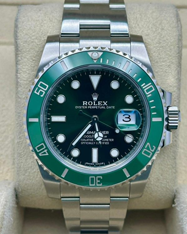 2020 Rolex Submariner Date "Hulk" 40MM Green Dial Oyster Bracelet (116610LV)