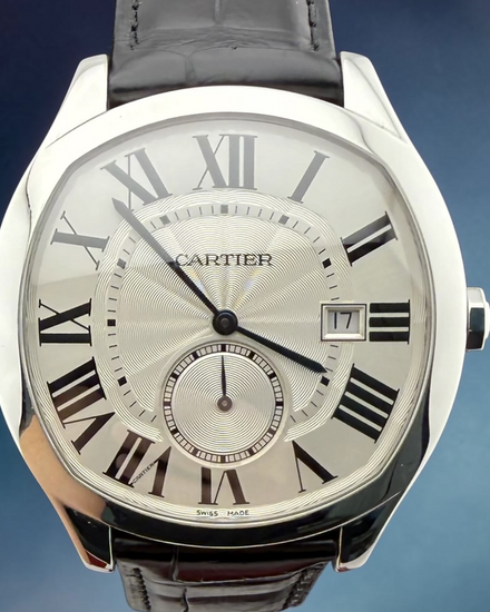 No Reserve - 2019 Cartier Drive De Cartier 40MM Silver Dial Leather Strap (WSNM0004)