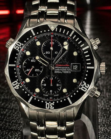No Reserve - Omega Seamaster Diver 300M Chronograph 41.5MM Black Dial Steel Bracelet (213.30.42.40.01.001)