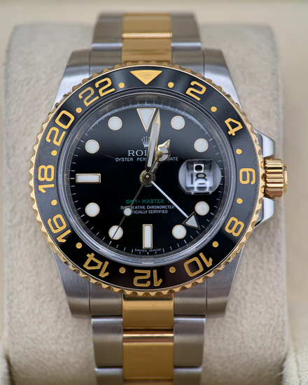 Rolex GMT-Master II 40MM Black Dial Two-Tone Oyster Bracelet (116713LN)
