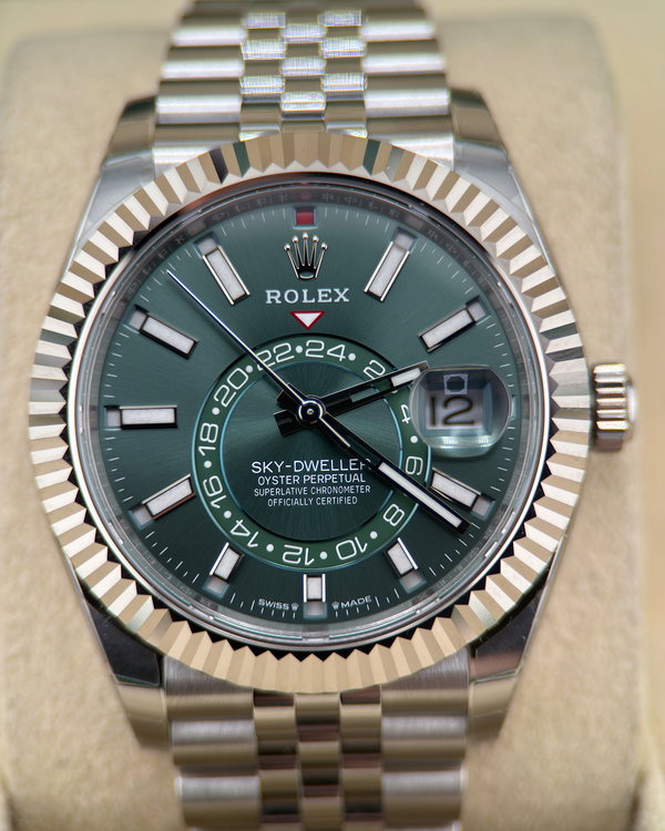 2026 Rolex Sky-Dweller 42MM Green Dial Jubilee Bracelet (336934)