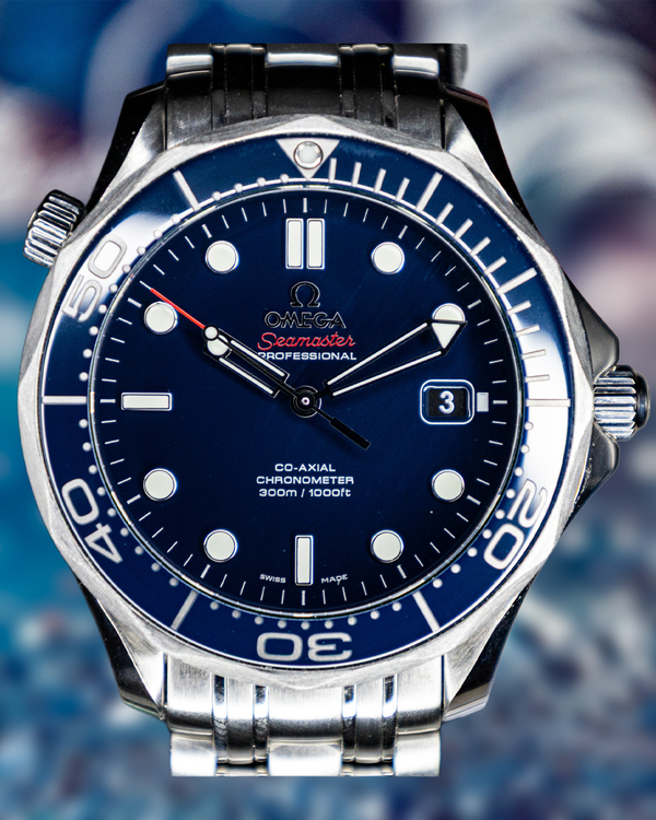 No Reserve - 2016 Omega Seamaster Diver 300M 41MM Blue Dial Steel Bracelet (212.30.41.20.03.001)