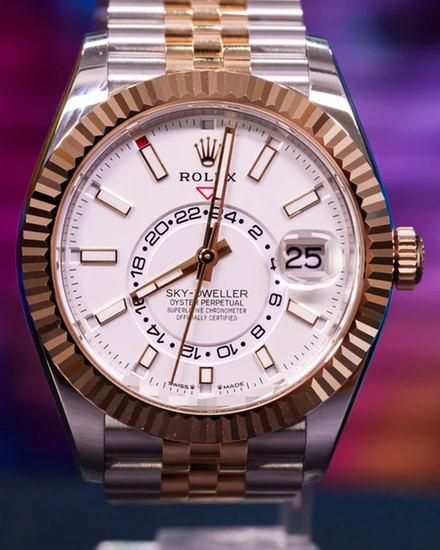 2025 Rolex Sky-Dweller 42MM White Dial Two-Tone Jubilee Bracelet (336933)