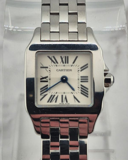 No Reserve - Cartier Santos Demoiselle 20MM Quartz  Silver Dial Steel Bracelet (W25064Z5)