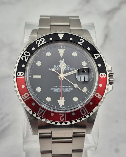 No Reserve - 1999 (A Serial) Rolex GMT-Master 40MM Black Dial Steel Bracelet (16700)