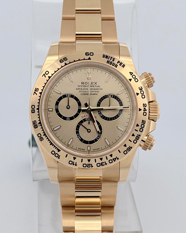 No Reserve - 2026 Rolex Cosmograph Daytona 40MM Champagne Dial Yellow Gold Oyster Bracelet (126508)