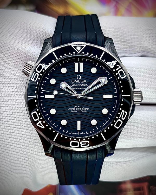 2020 Omega Seamaster Diver 300M 43.5MM Ceramic Case Black Dial Rubber Strap (210.92.44.20.01.001)