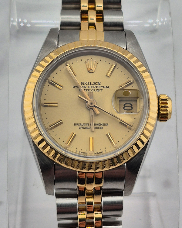 No Reserve - 1987 Rolex Lady-Datejust 26MM Champagne Dial Two-Tone Jubilee Bracelet (69173)