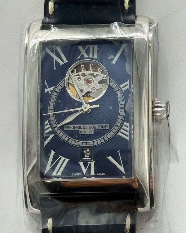 No Reserve - 2024 Frederique Constant Classics 47MM Blue Dial Leather Strap (FC-315DNS4C26)