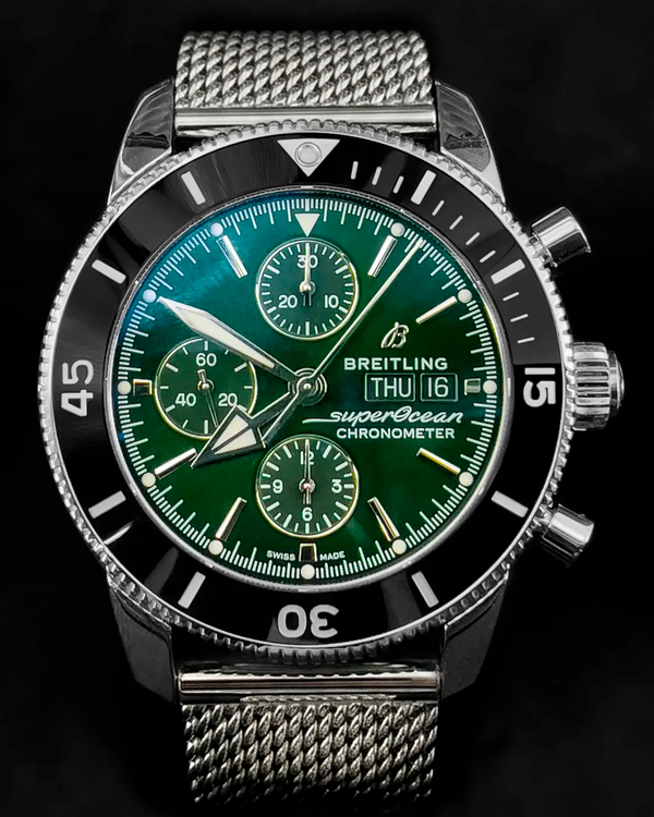 2023 Breitling Superocean Heritage 44MM Green Dial Steel Bracelet (A13313121L1A1)