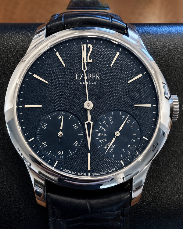 2023 Czapek & Cie Quai Des Bergues "Blue Aurora" L.E. 42.5MM Blue Dial Leather Strap (Blue Aurora)