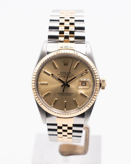 Rolex Datejust 36MM Champagne Dial Two-Tone Jubilee Bracelet (16013)