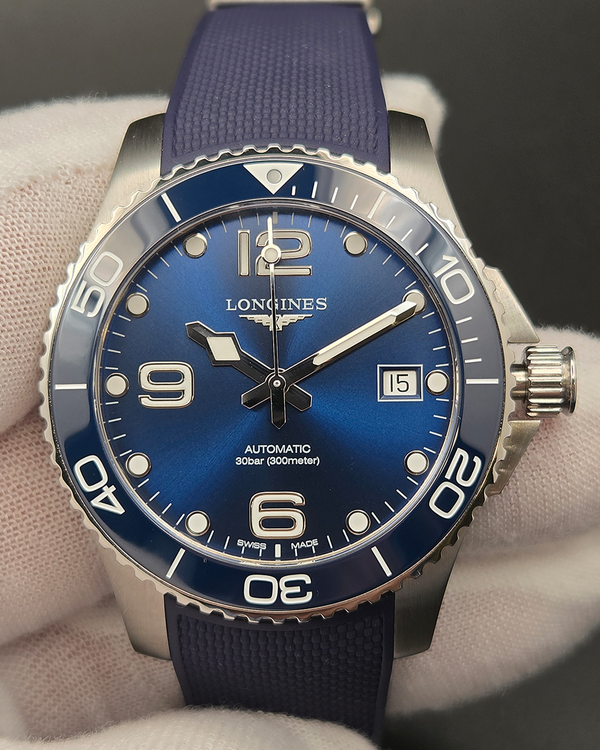 Longines HydroConquest 39MM Blue Dial Rubber Strap (L3.780.4.96.9)