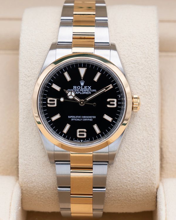 2023 Rolex Explorer 36MM Black Dial Two-Tone Oyster Bracelet (124273)