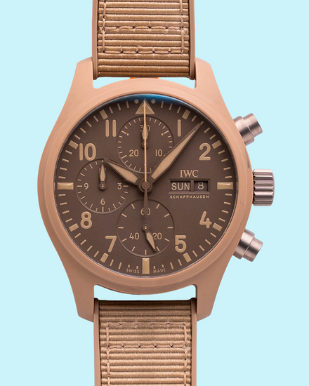 IWC Schaffhausen Pilot Top Gun "Mojave Desert" 41.9MM Brown Dial Textile Strap (IW389402)
