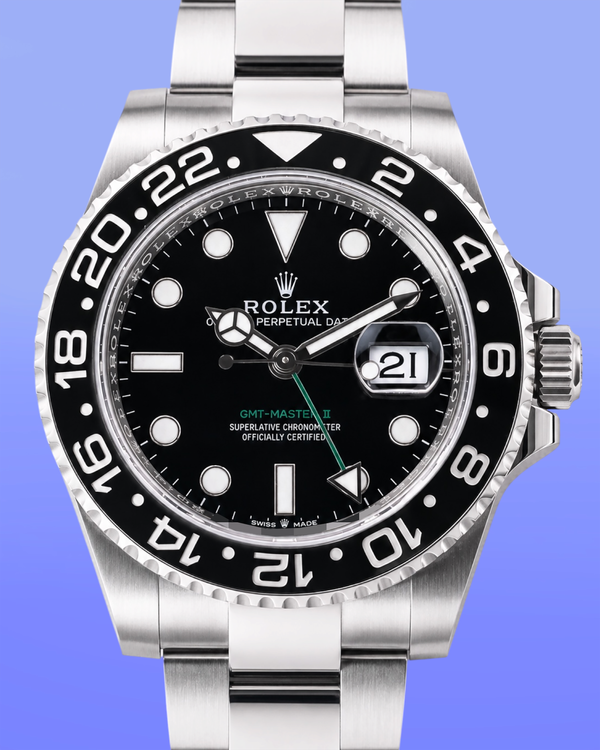 2026 Rolex GMT-Master II "Bruce Wayne" 40MM Black Dial Oyster Bracelet (126710GRNR)