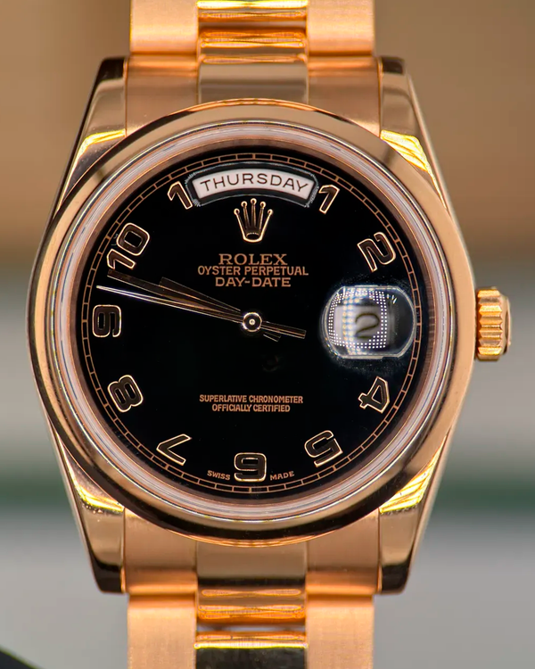 Rolex Day-Date 41MM Brown Dial Rose Gold President Bracelet (218235)