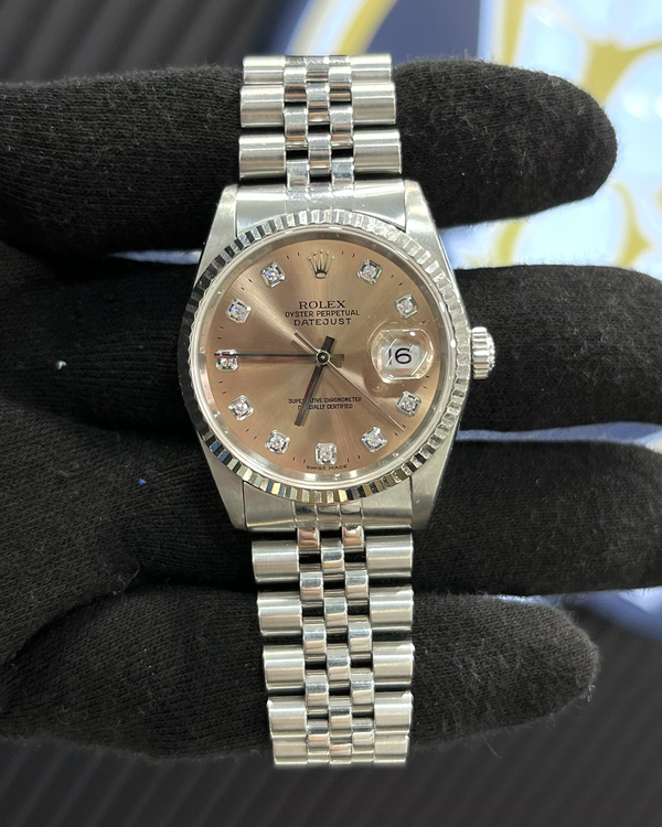 1996 (T Serial) Rolex Datejust 36MM Salmon Dial Jubilee Bracelet (16234)