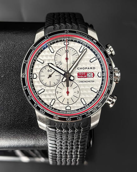 No Reserve - 2017 Chopard Mille Miglia "Race Edition" L.E. 44MM Silver Dial Rubber Strap (168571-3002)