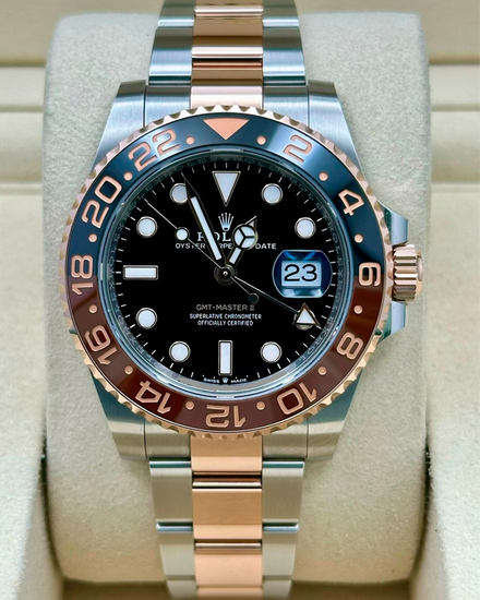 2023 Rolex GMT-Master II "Rootbeer" 40MM Black Dial Two-Tone Oyster Bracelet (126711CHNR)