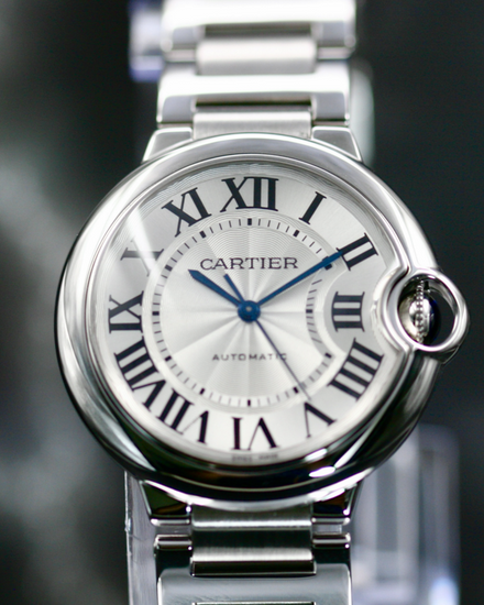 2019 Cartier Ballon Bleu 36MM Silver Dial Steel Bracelet (W6920046)