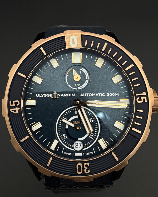 2026 Ulysse Nardin Diver Chronometer 44MM Navy Blue Dial Rubber Strap (1185-170-3/BLUE)