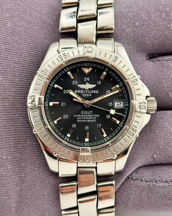 Breitling Colt 38MM Blue Dial Steel Bracelet (A17350)