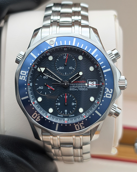 No Reserve - 2019 Omega Seamaster Diver 300M 41.5MM Blue Dial Steel Bracelet (2225.80.00)