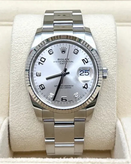 2022 Rolex Oyster Perpetual Date 34MM Silver Dial Oyster Bracelet (115234)