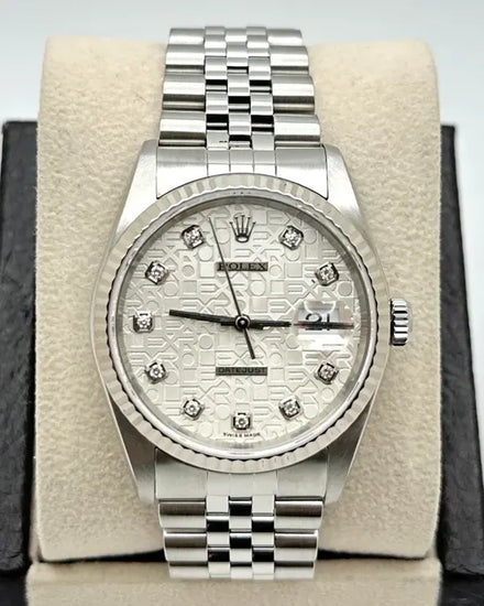 2003 Rolex Datejust 36MM Silver "Jubilee" Dial Jubilee Bracelet (16234)