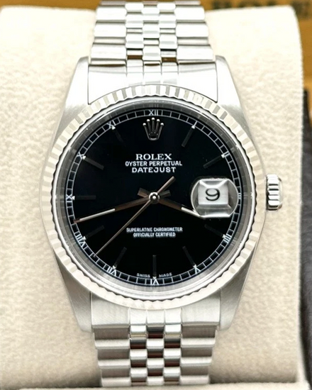 2005 Rolex Datejust 36MM Black Dial Jubilee Bracelet (16234)