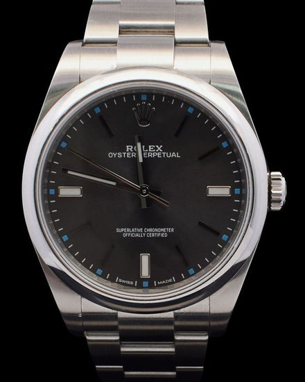 2020 Rolex Oyster Perpetual 39MM Rhodium Dial Oyster Bracelet (114300)