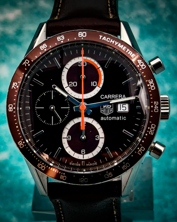 Tag Heuer Carrera 41MM Brown Dial Leather Strap (CV2013-0)