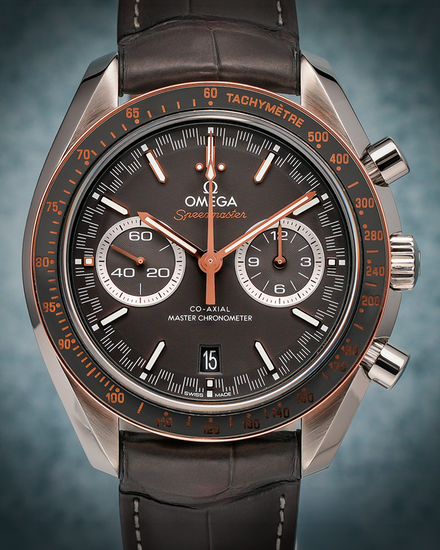 2024 Omega Speedmaster Racing 44.25MM Grey Dial Leather Strap (329.23.44.51.06.001)